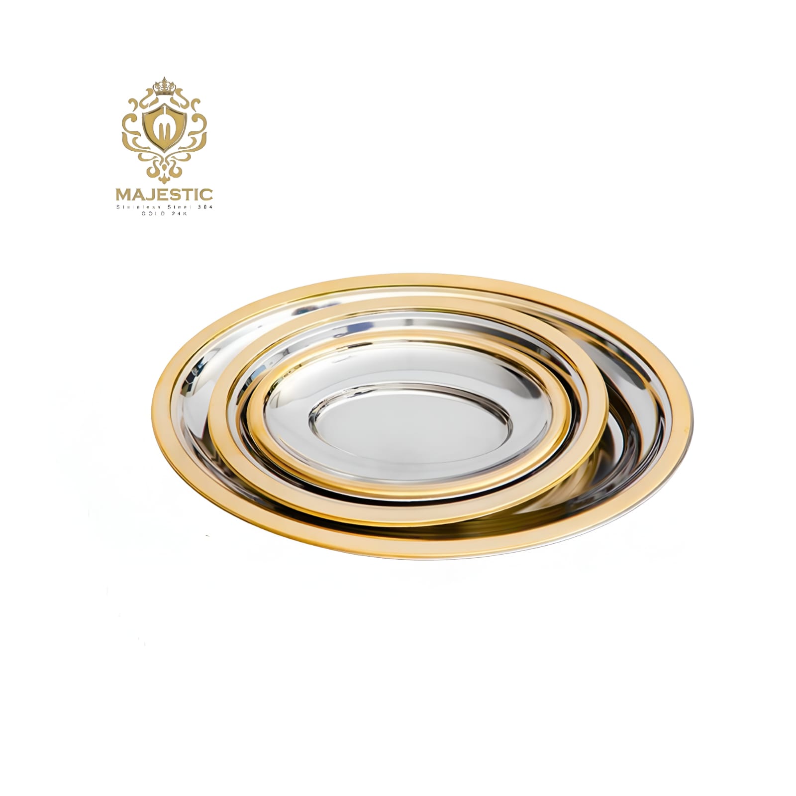 سرفيس اوفال 3 قطع حرف مذهب 